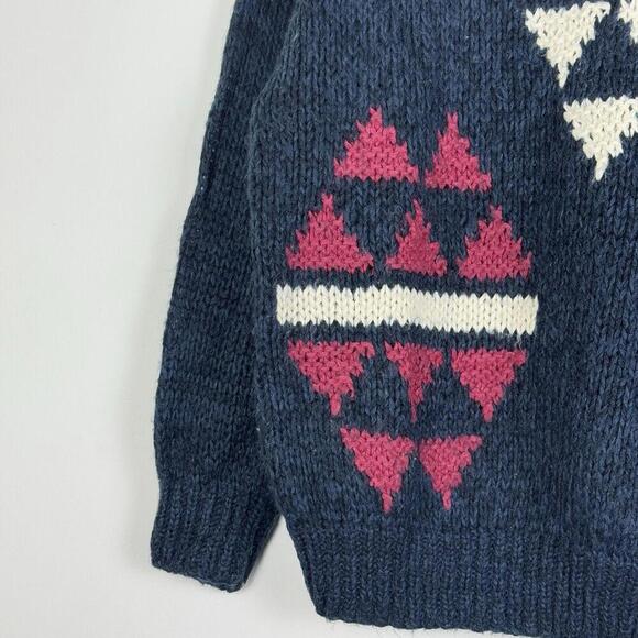 VTG Pierre Cardin Sweater Generation II Size Small Geometric Knit 90s Hearts - Picture 3 of 7